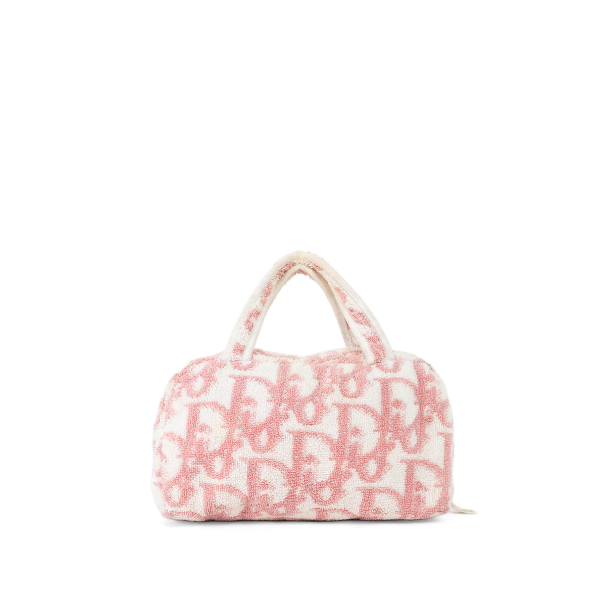 DIOR pink trotter terry cloth bag