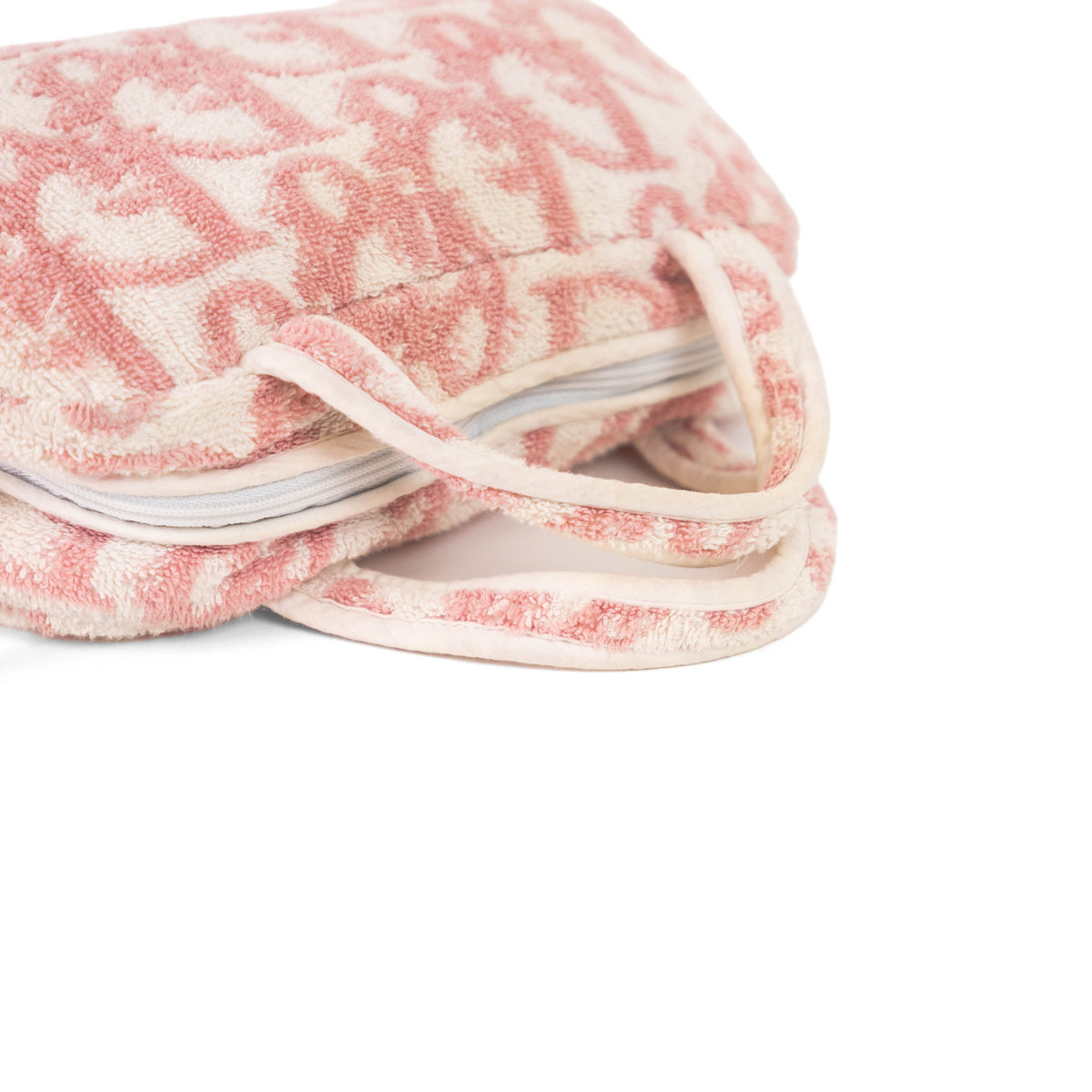 DIOR pink trotter terry cloth bag