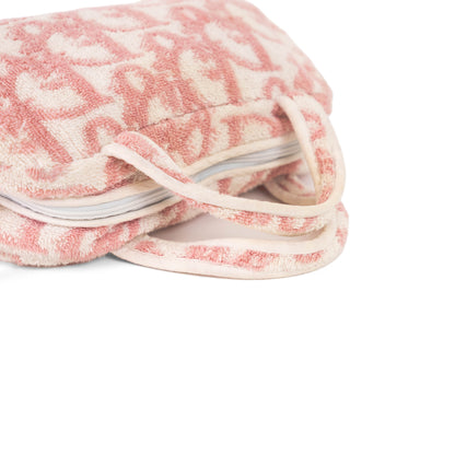 DIOR pink trotter terry cloth bag