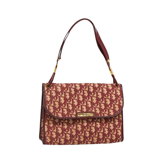 DIOR red monogram trotter handbag