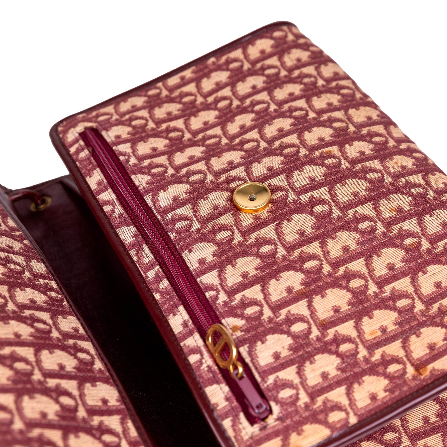 DIOR red monogram trotter handbag