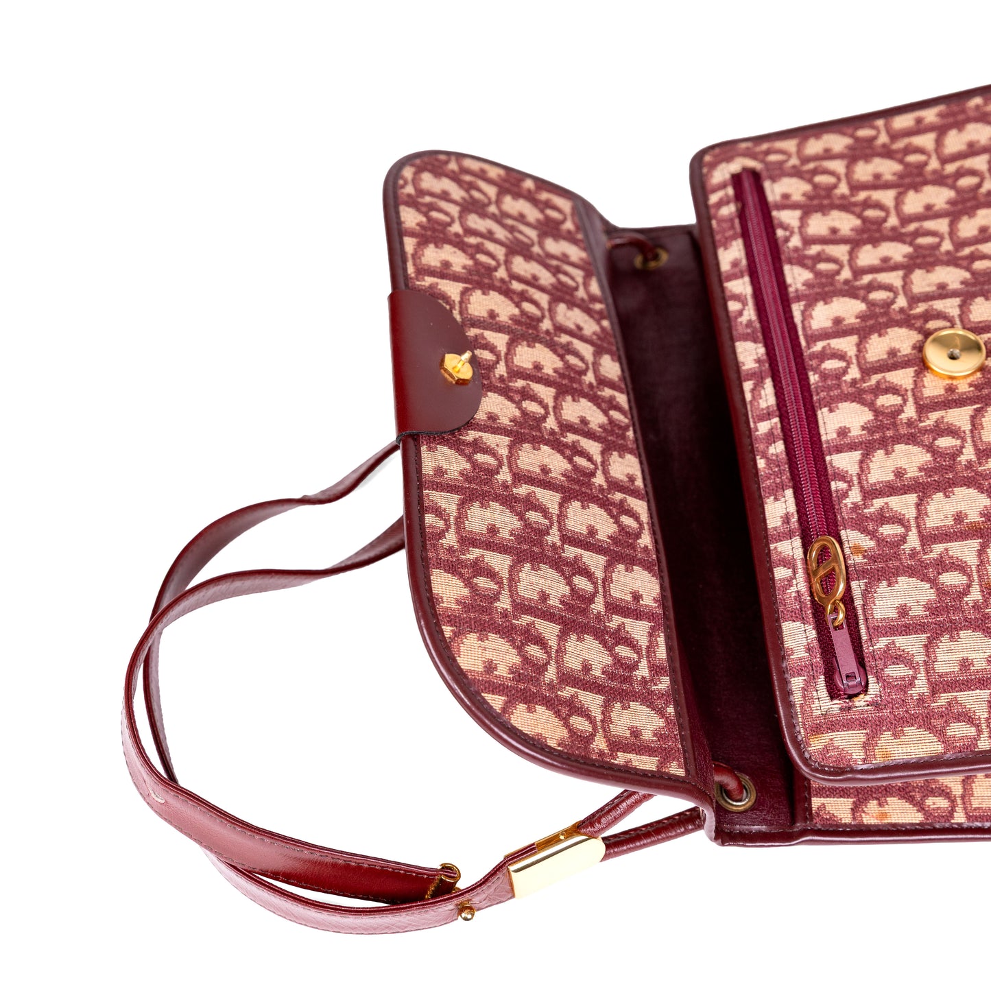 DIOR red monogram trotter handbag