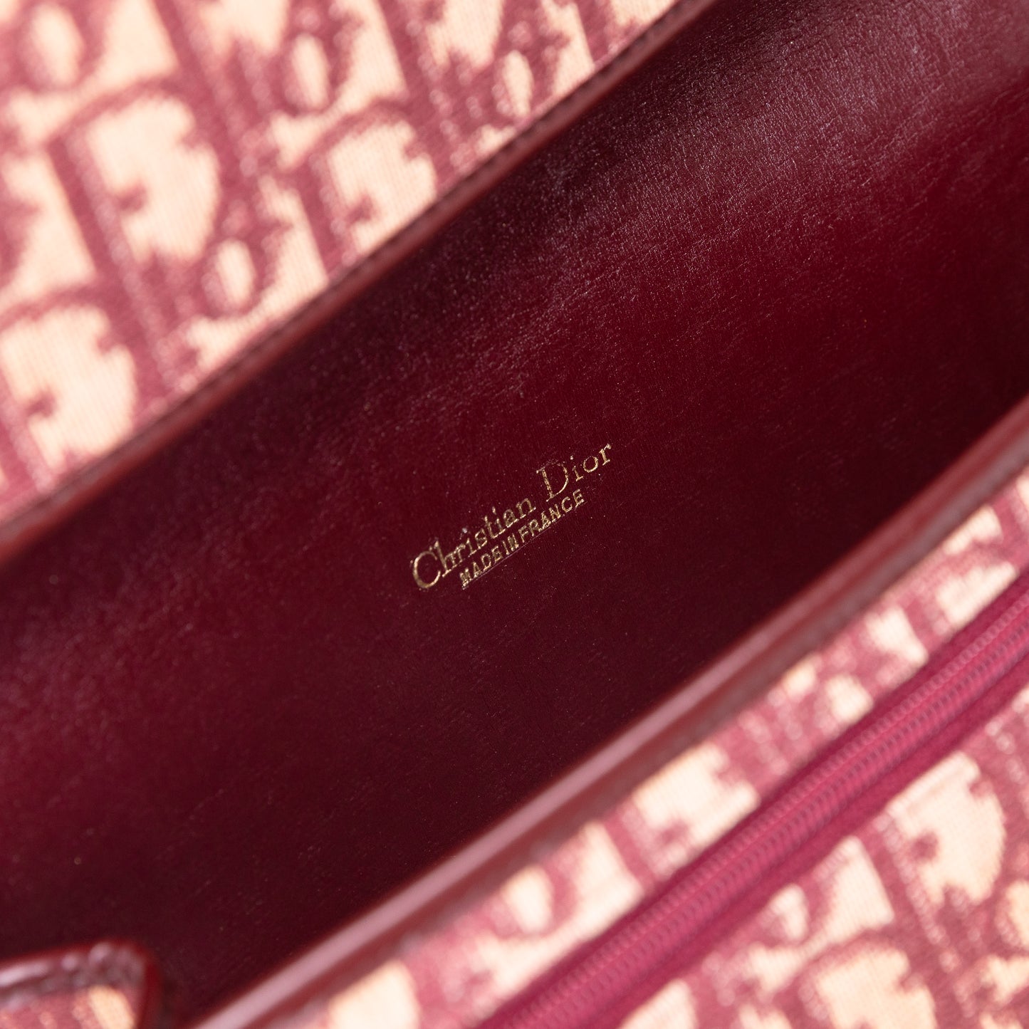 DIOR red monogram trotter handbag