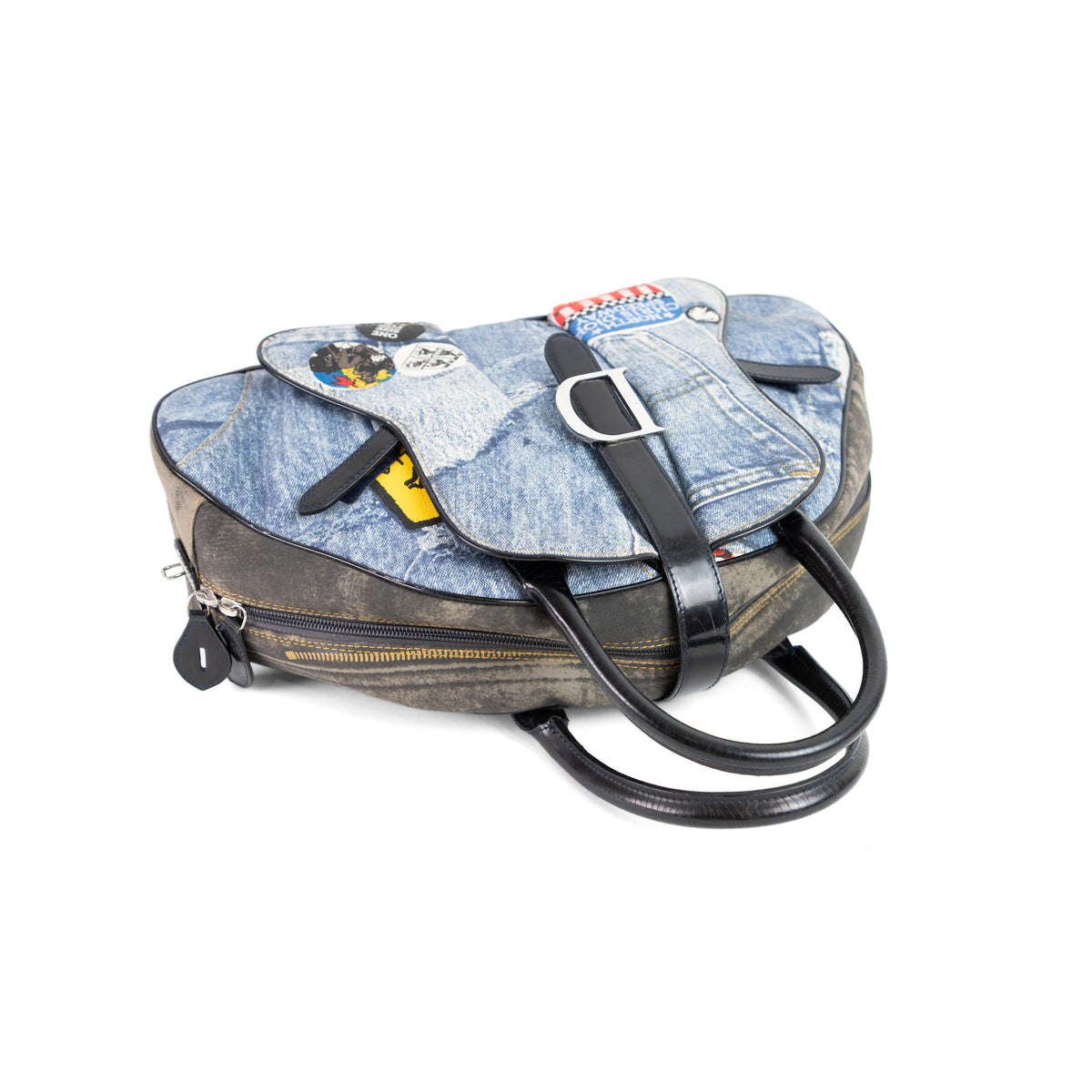 DIOR denim “Miss Diorella” speedway saddle bowler bag