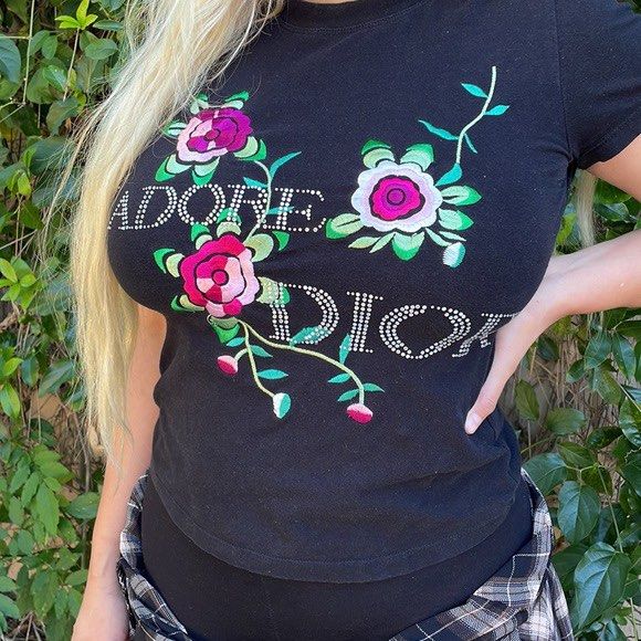 DIOR crystal “J’adore Dior” floral T-shirt