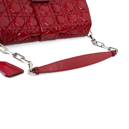 DIOR red cannage miss dior flap shoulder bag