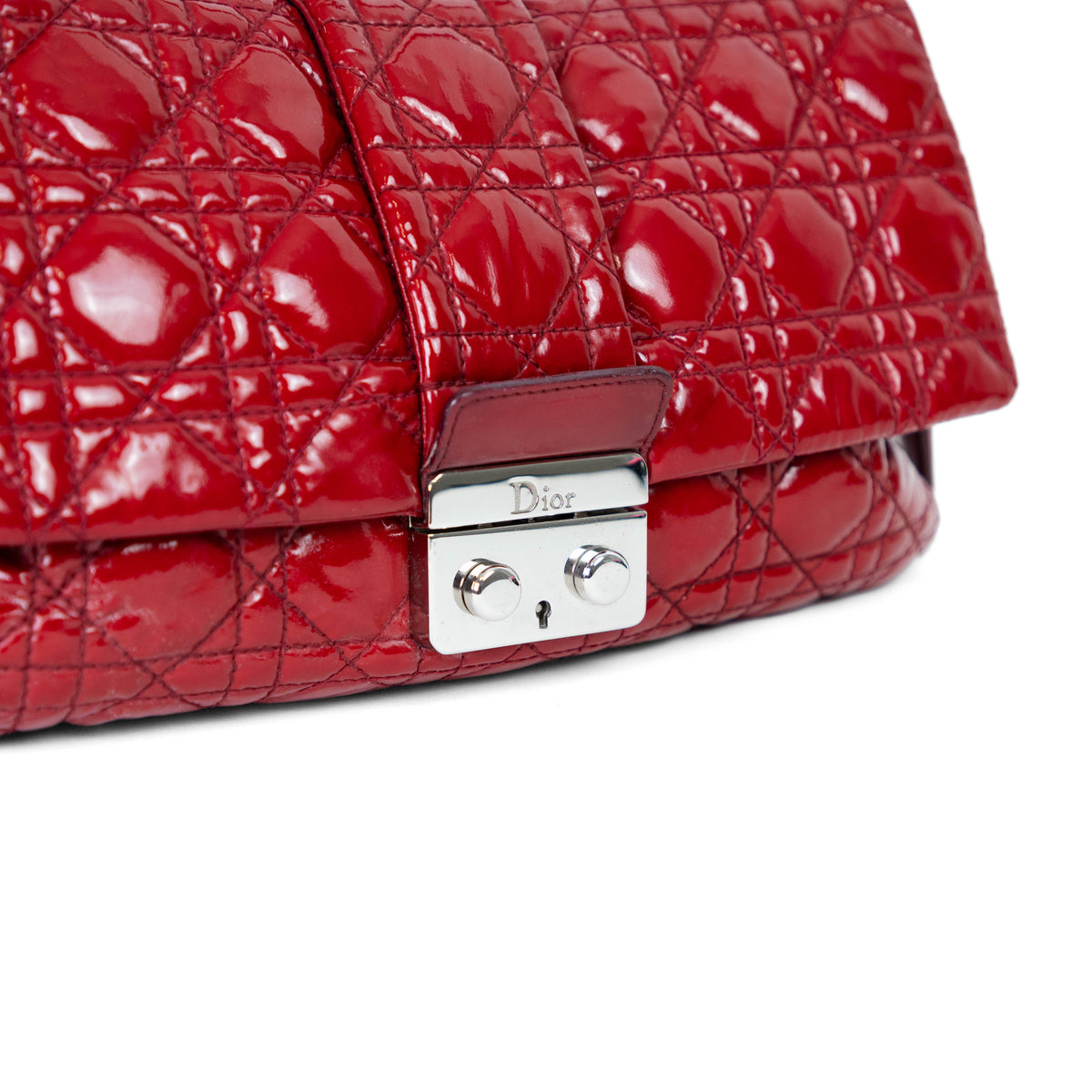 DIOR red cannage miss dior flap shoulder bag