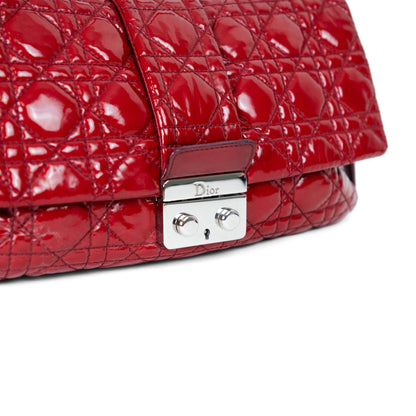 DIOR red cannage miss dior flap shoulder bag