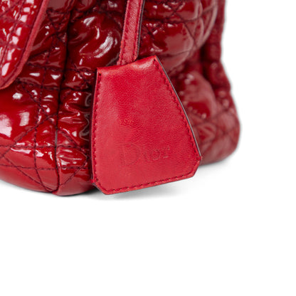 DIOR red cannage miss dior flap shoulder bag
