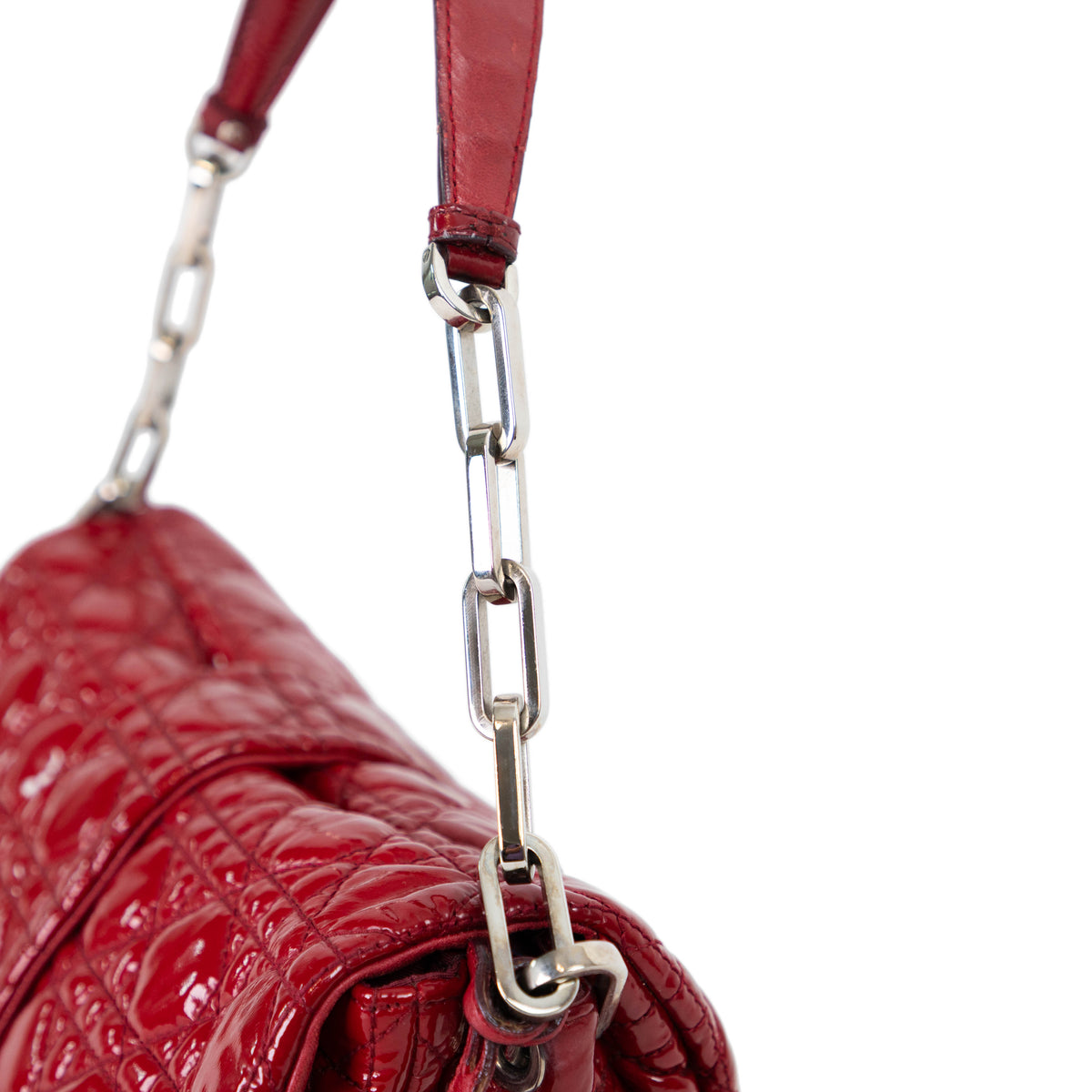 DIOR red cannage miss dior flap shoulder bag