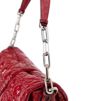 DIOR red cannage miss dior flap shoulder bag