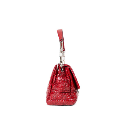 DIOR red cannage miss dior flap shoulder bag