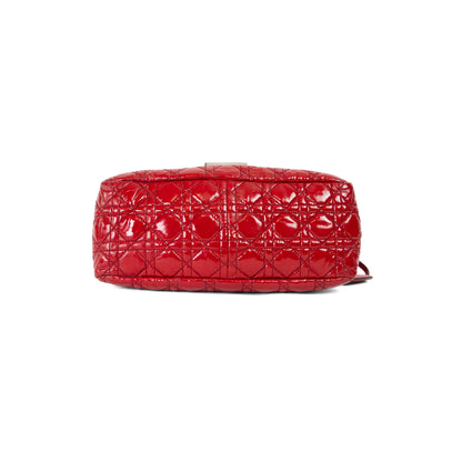 DIOR red cannage miss dior flap shoulder bag