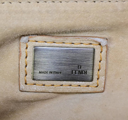 FENDI whipstitch leather baguette