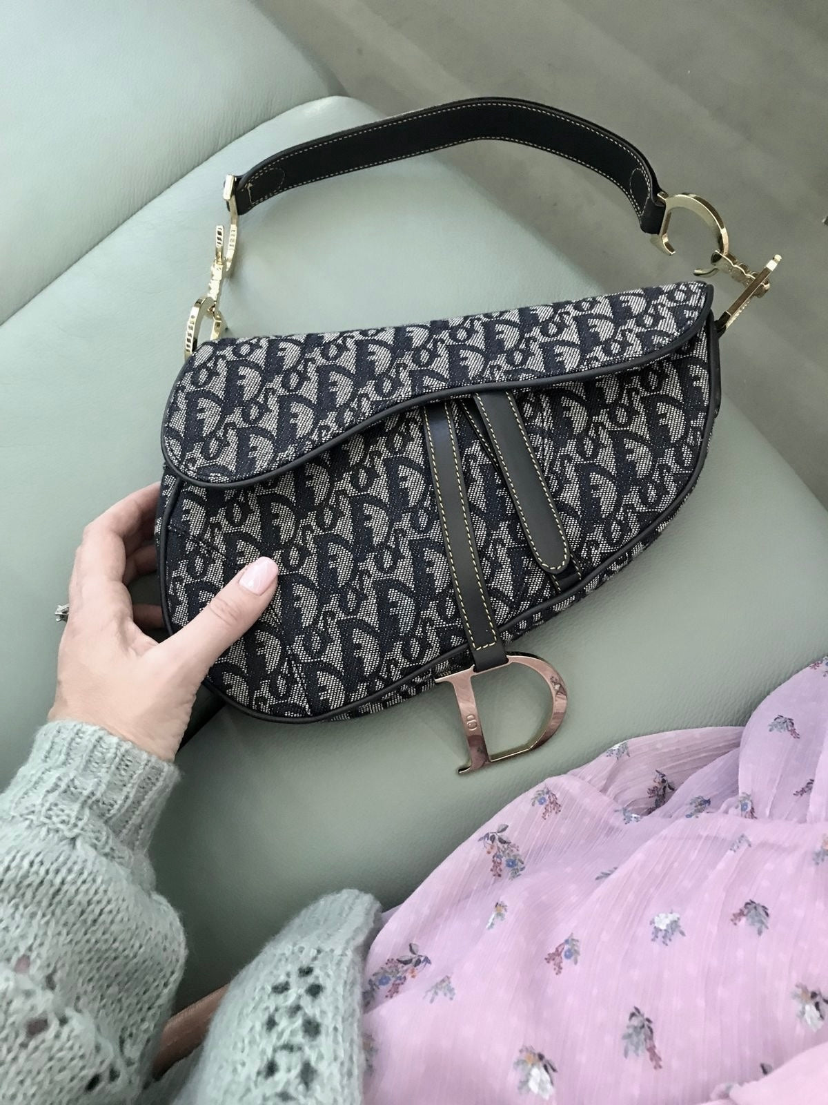 DIOR canvas saddle bag