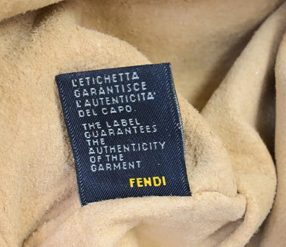 FENDI whipstitch leather baguette