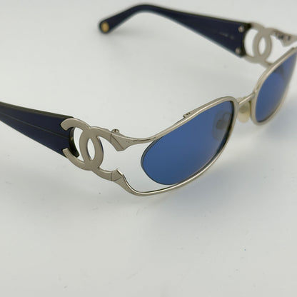 CHANEL CC blue chrome sunglasses 4023