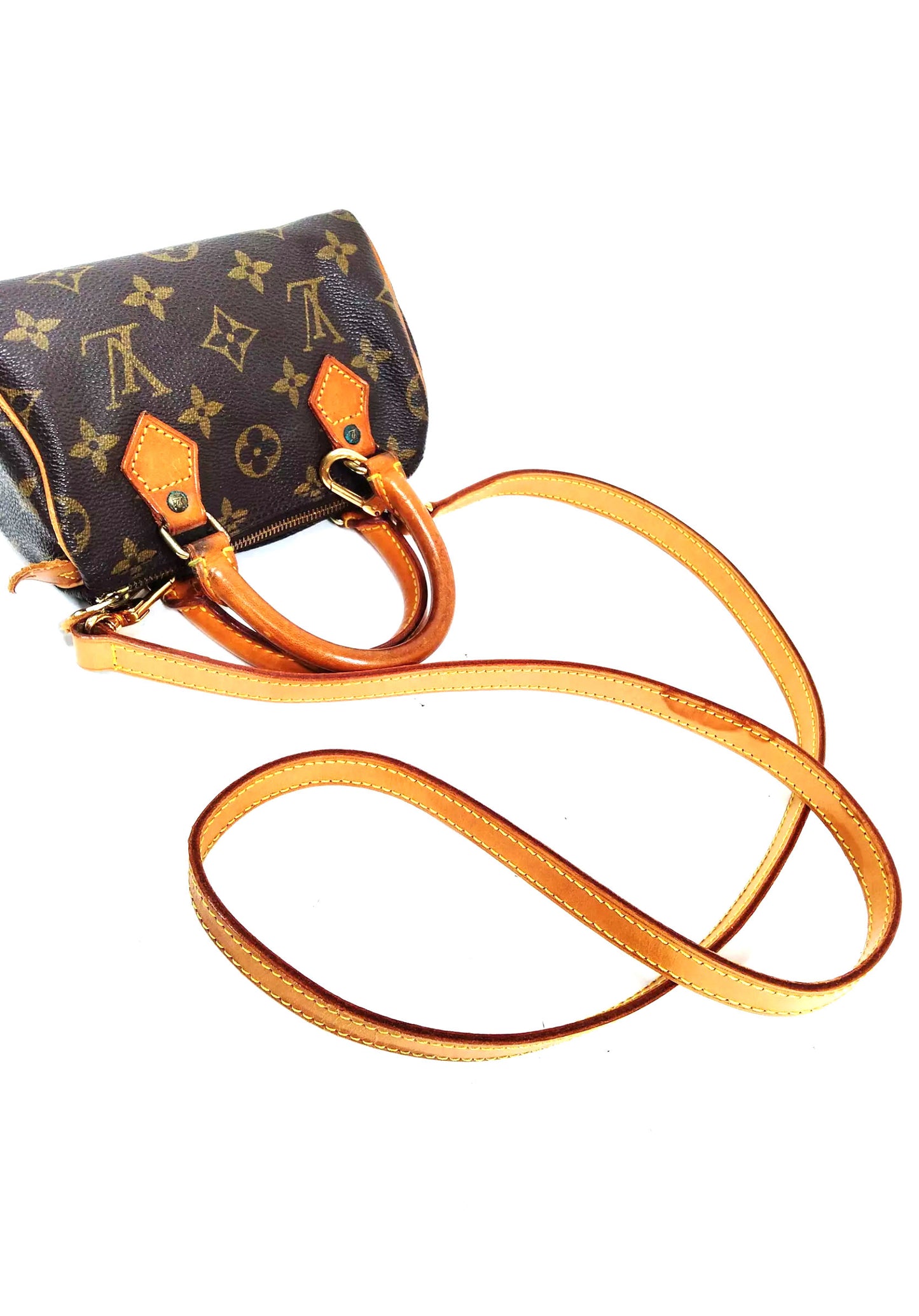 LOUIS VUITTON mini speedy with strap