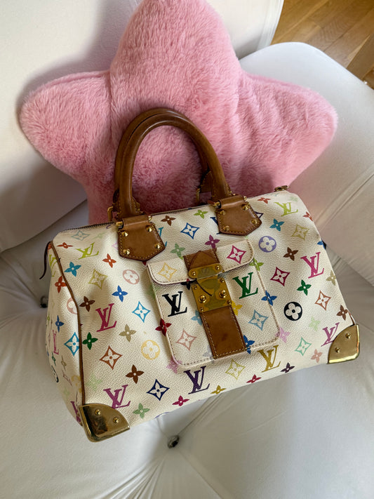 LOUIS VUITTON x Takashi Murakami multicolor speedy 30