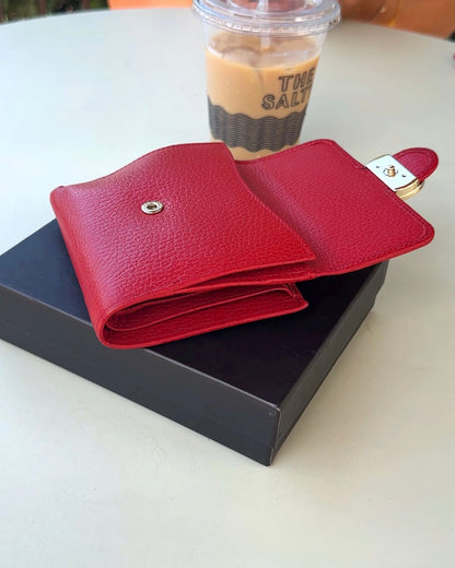 GUCCI GG red leather wallet