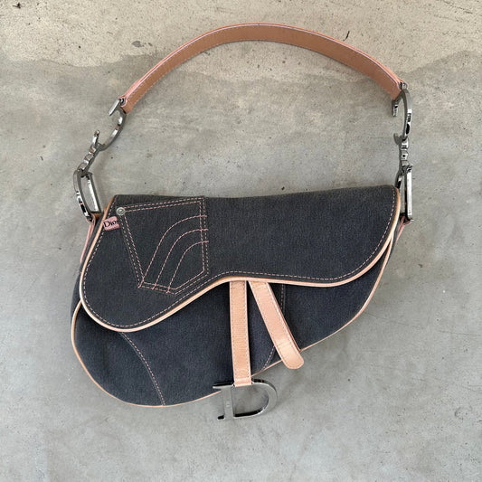 DIOR denim saddle bag