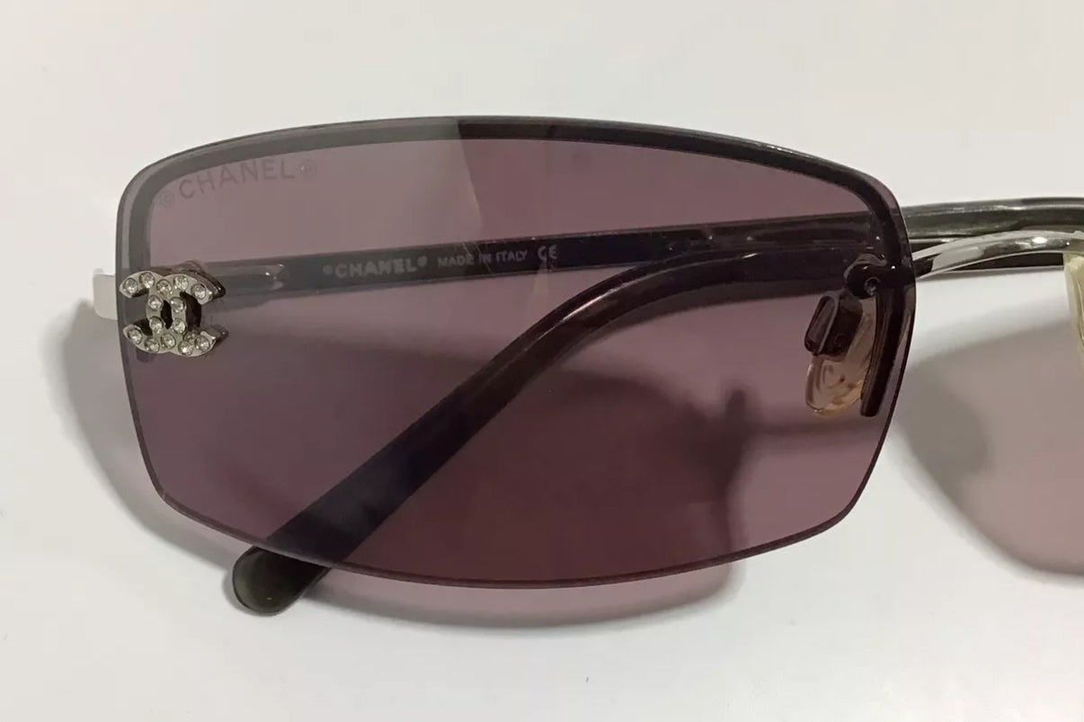 CHANEL 4093-b crystal rimless sunglasses