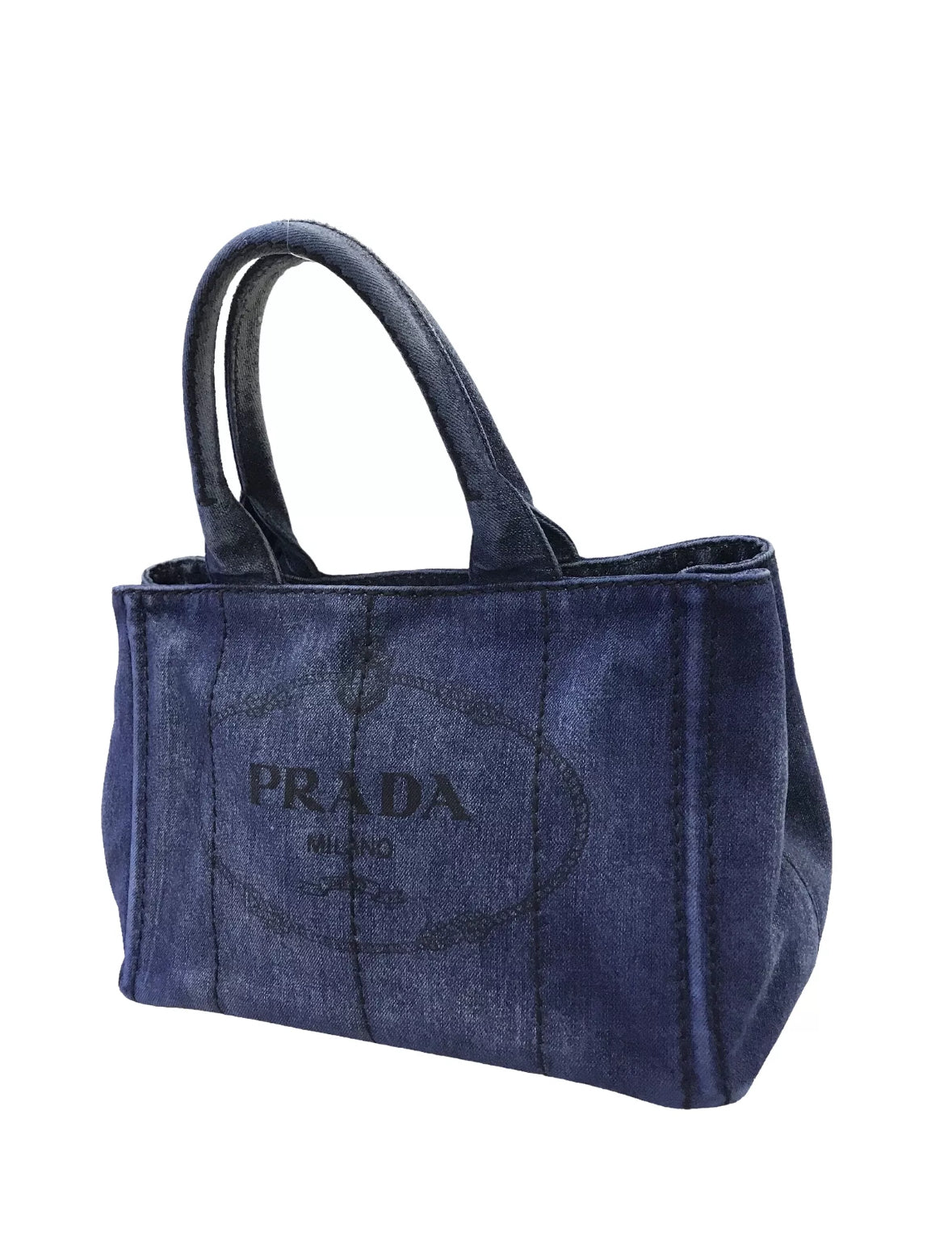 PRADA denim canapa tote