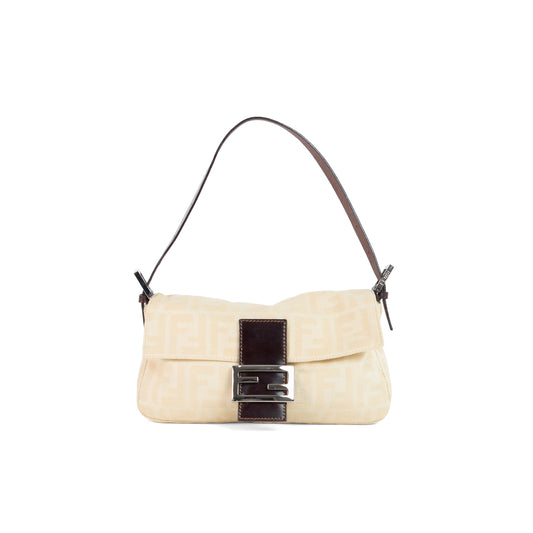 FENDI beige zucca baguette