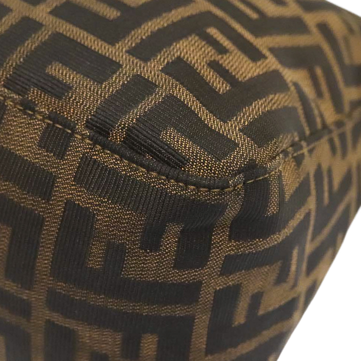 FENDI zucca flap mamma baguette with gold hardware