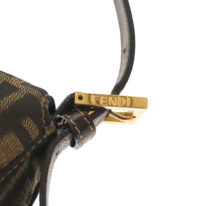 FENDI zucca flap mamma baguette with gold hardware