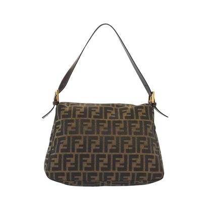 FENDI zucca flap mamma baguette with gold hardware