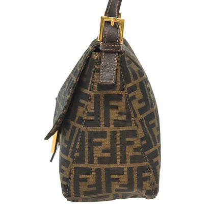 FENDI zucca flap mamma baguette with gold hardware