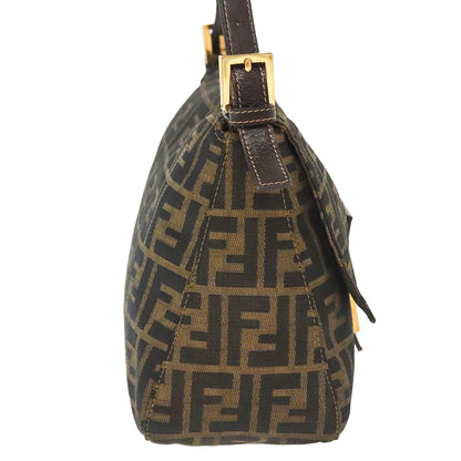 FENDI zucca flap mamma baguette with gold hardware