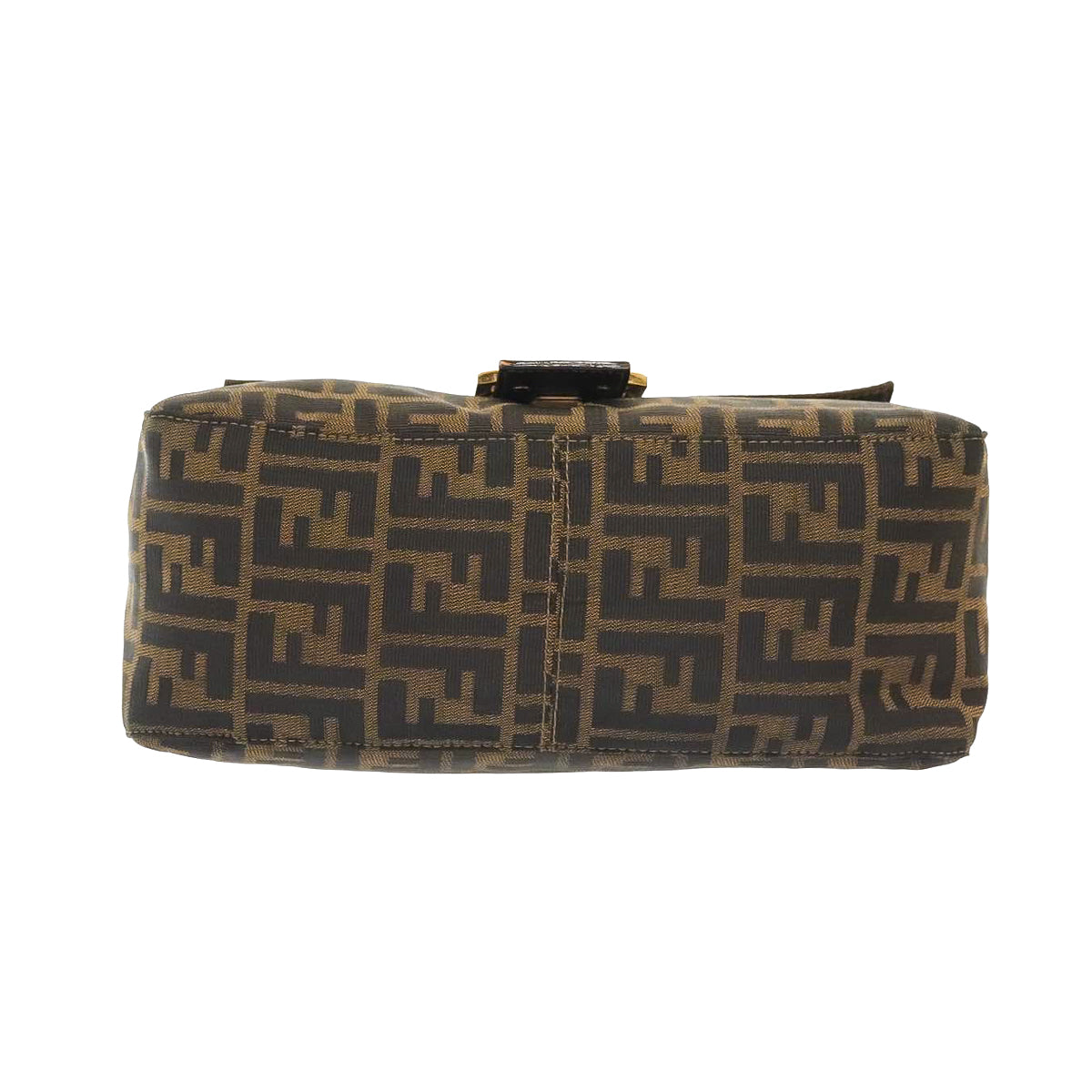 FENDI zucca flap mamma baguette with gold hardware