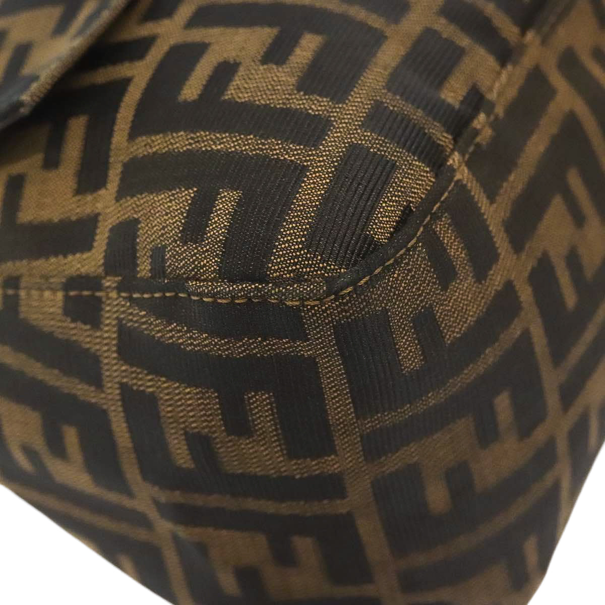 FENDI zucca flap mamma baguette with gold hardware