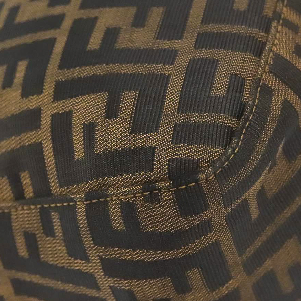 FENDI zucca flap mamma baguette with gold hardware