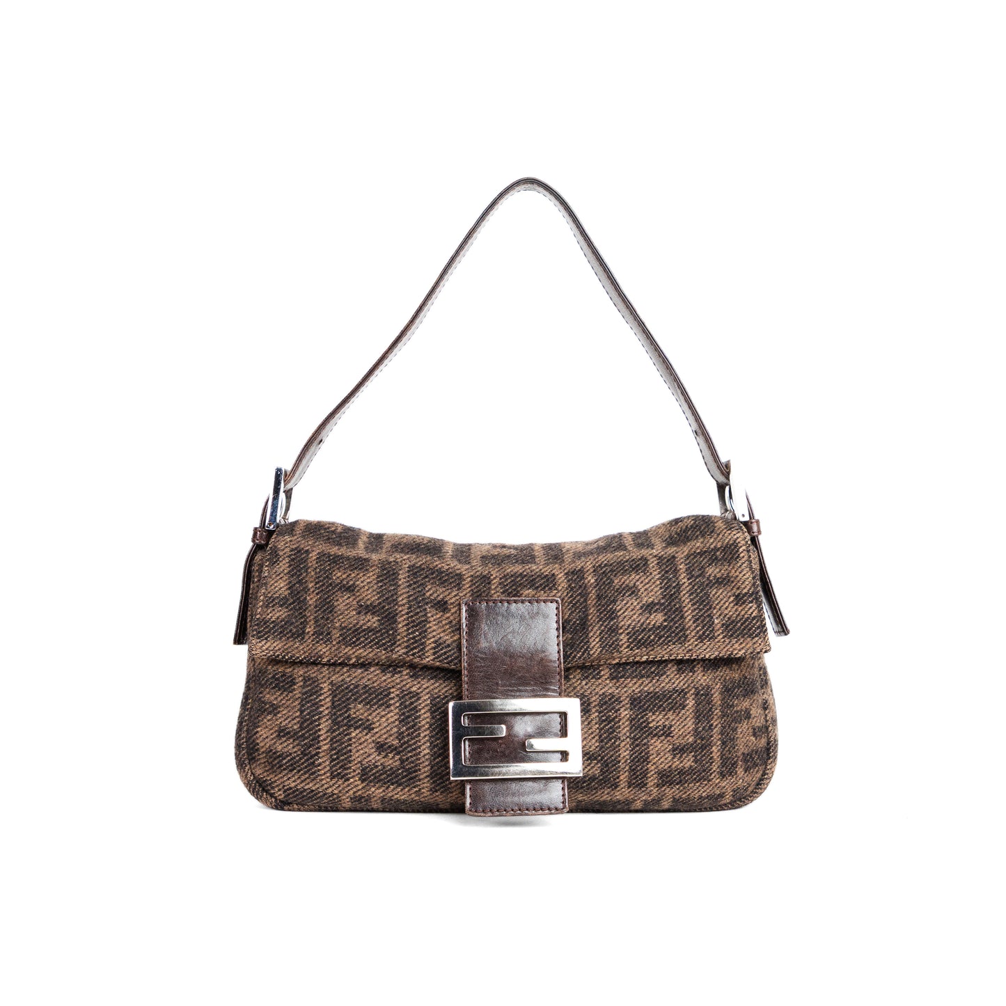 FENDI wool classic zucca baguette
