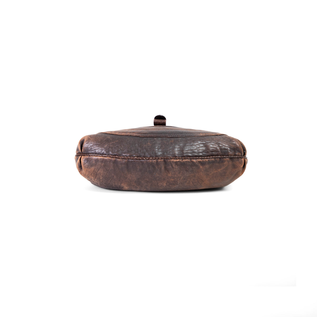 FENDI brown leather  moto shoulderbag