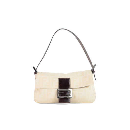 FENDI beige bucket zucca baguette
