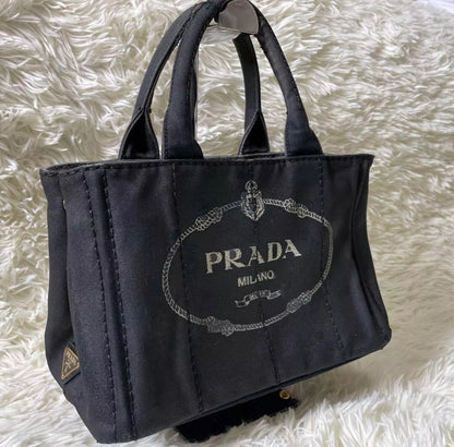 PRADA denim canapa tote