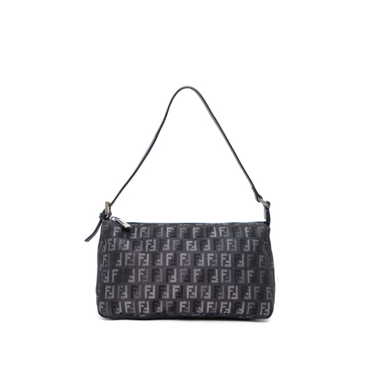 FENDI black zucchino pochette