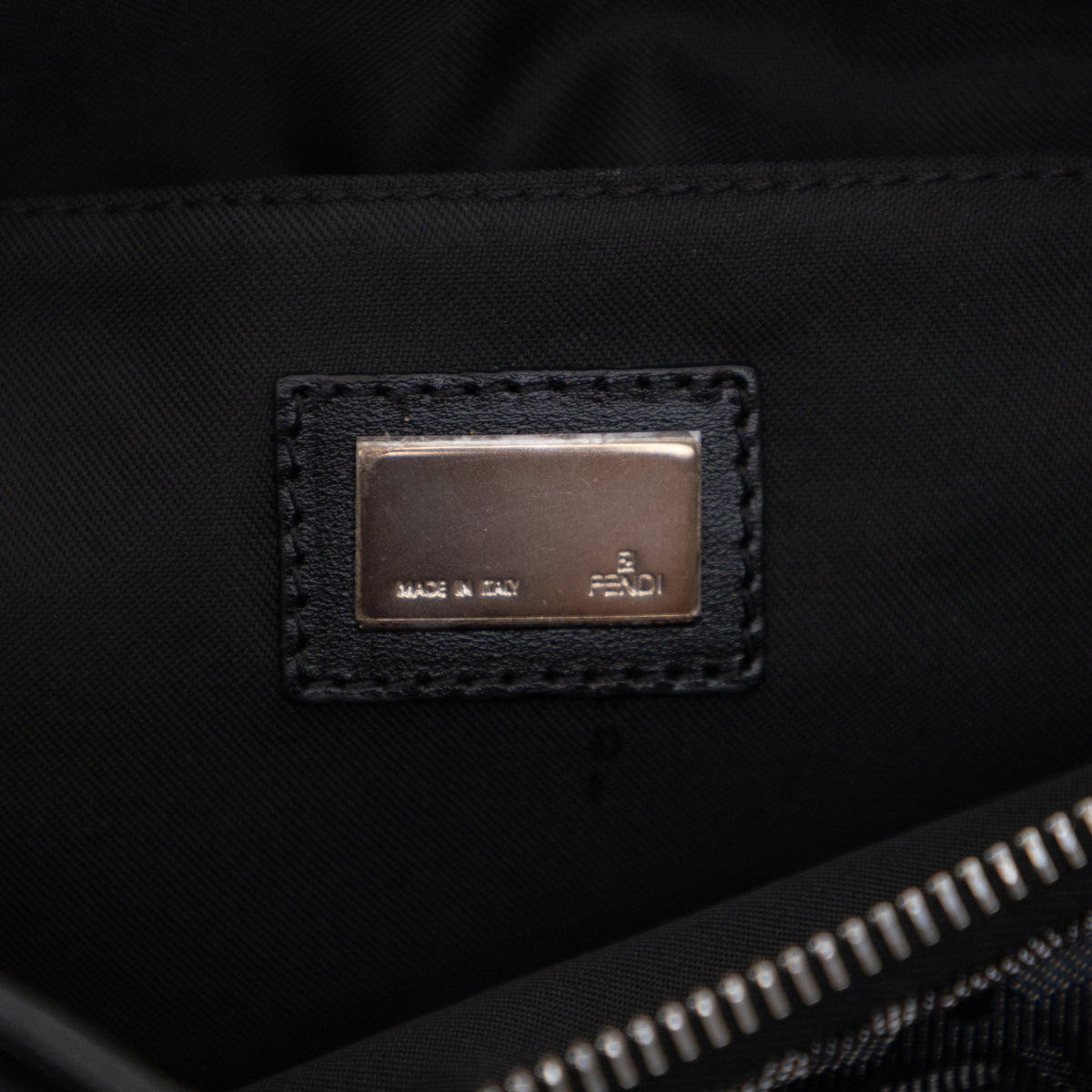 FENDI black zucchino pochette