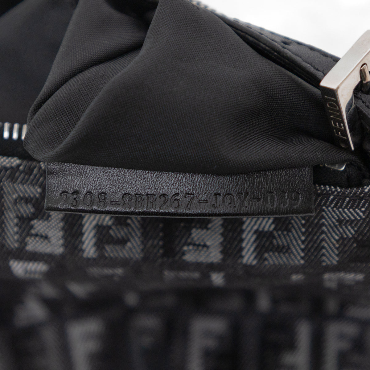 FENDI black zucchino pochette