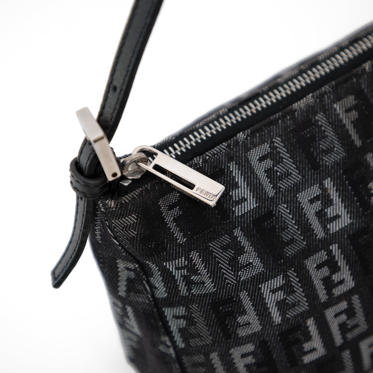 FENDI black zucchino pochette