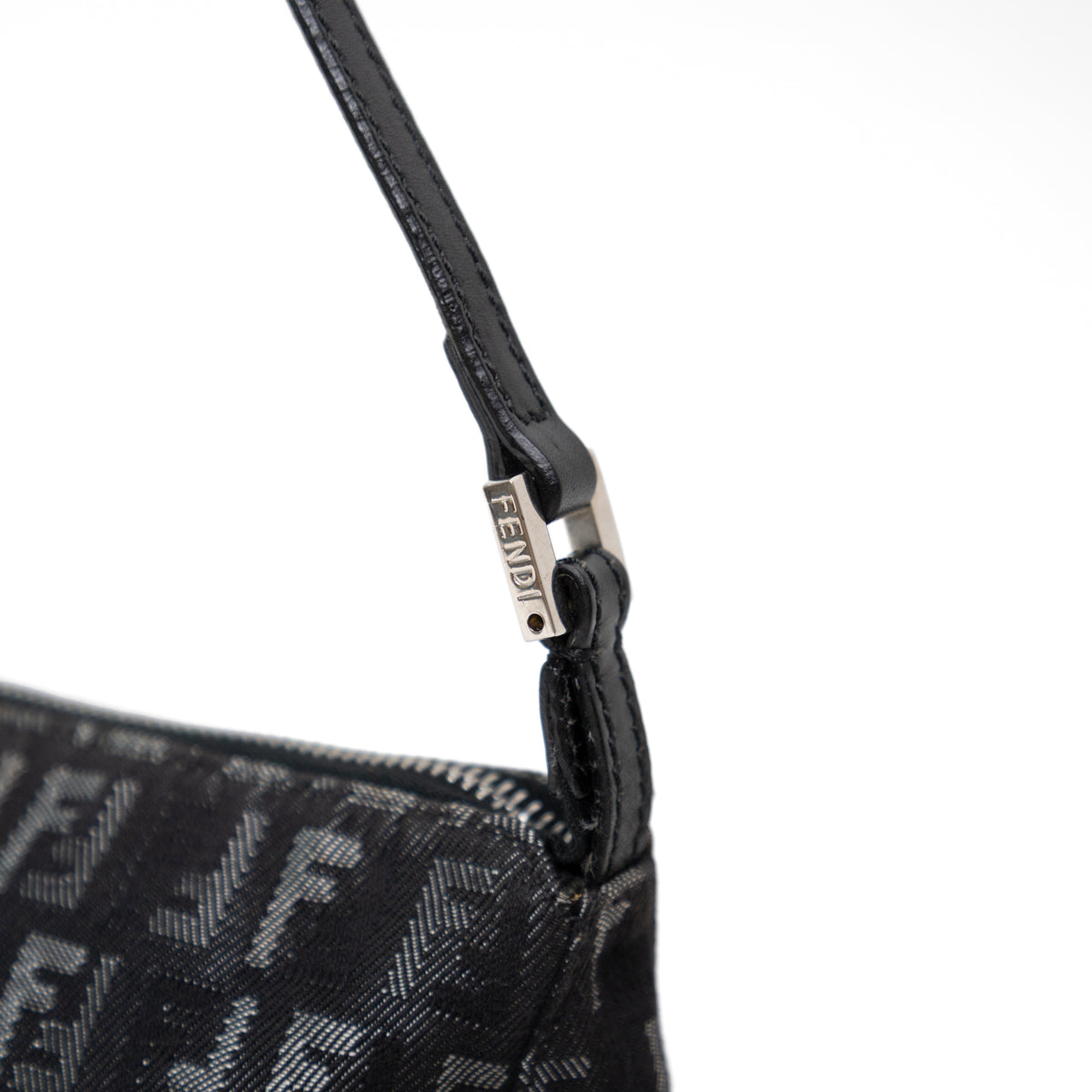 FENDI black zucchino pochette
