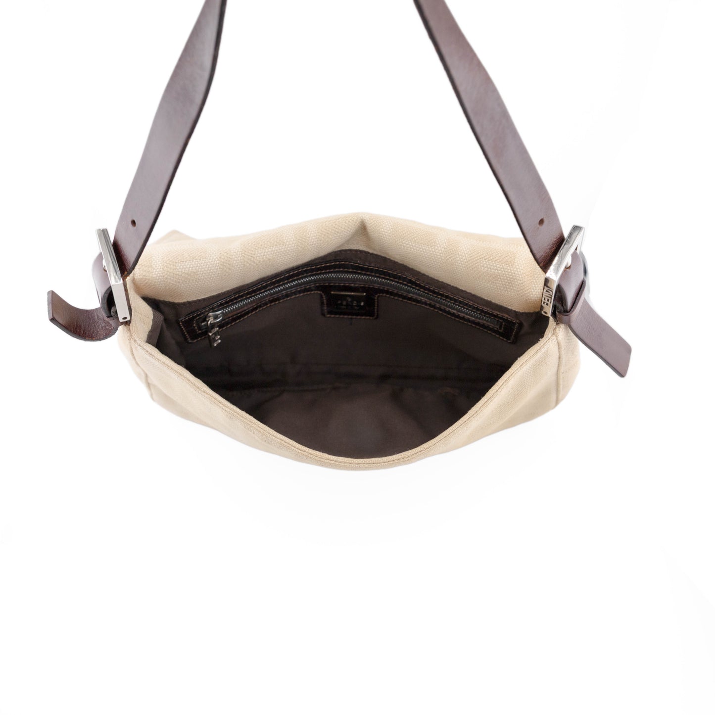 FENDI beige zucca baguette