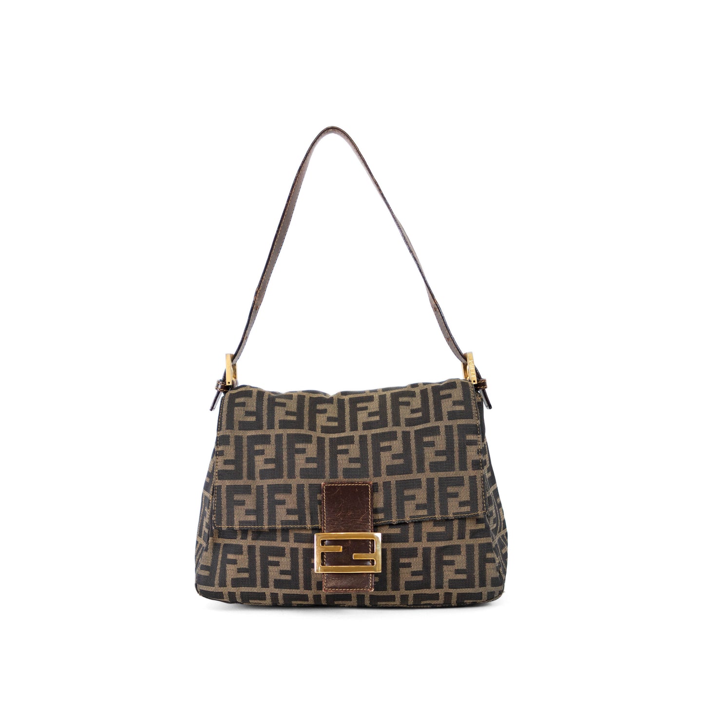 FENDI zucca mamma baguette w/ gold hardware