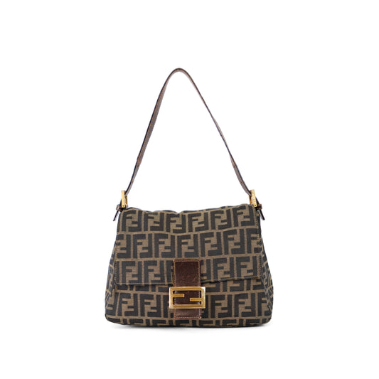 FENDI zucca mamma baguette w/ gold hardware