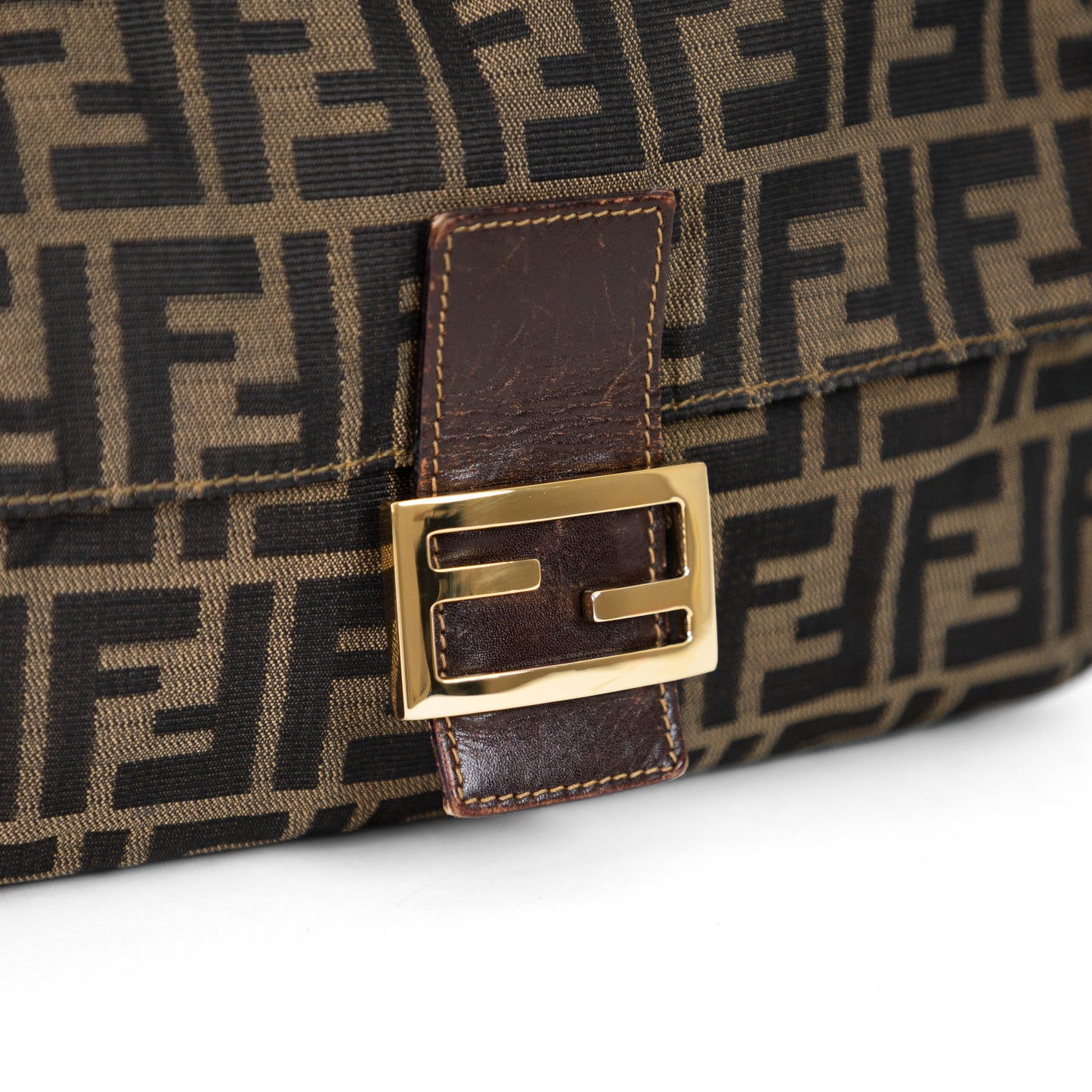 FENDI zucca mamma baguette w/ gold hardware