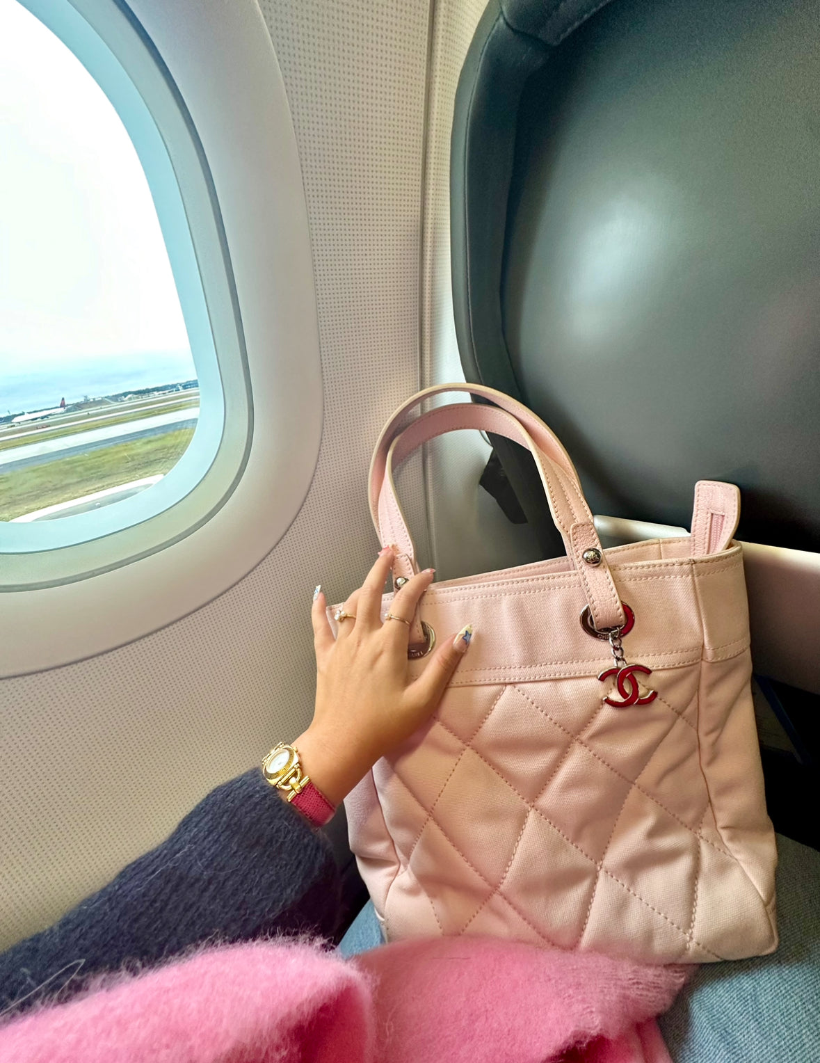 CHANEL Barbie pink charm tote